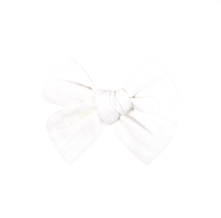 Duo de boucle moyenne | Pince tissu | Blanc crème