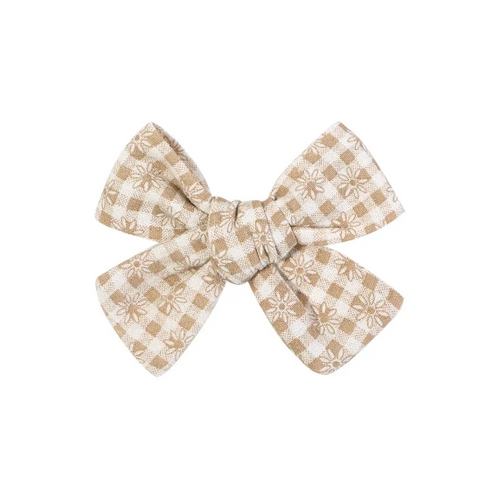 Duo de boucle moyenne | Pince tissu | Fleurs Vichy