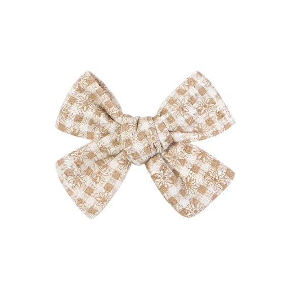 Duo de boucle moyenne | Pince tissu | Fleurs Vichy