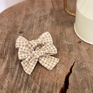 Duo de boucle moyenne | Pince tissu | Vichy