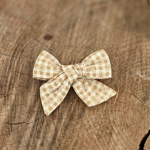 Duo de boucle moyenne | Pince tissu | Vichy