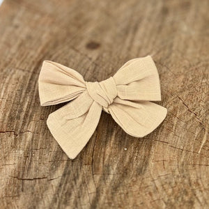 Duo de boucle moyenne | Pince tissu | Beige