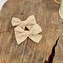 Load image in gallery, Duo de boucle moyenne | Pince tissu | Beige